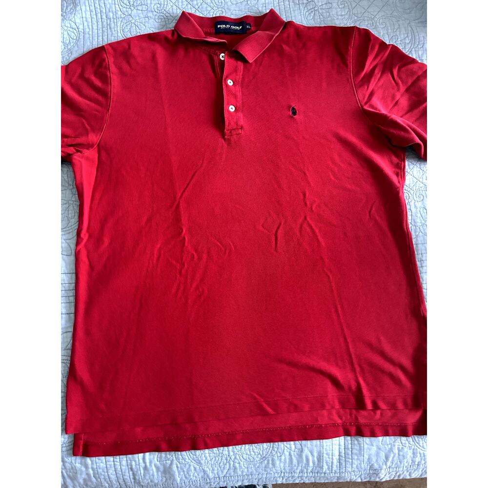 Men Polo Ralph Lauren Polo Golf Polo Size XL Pre Owned Red